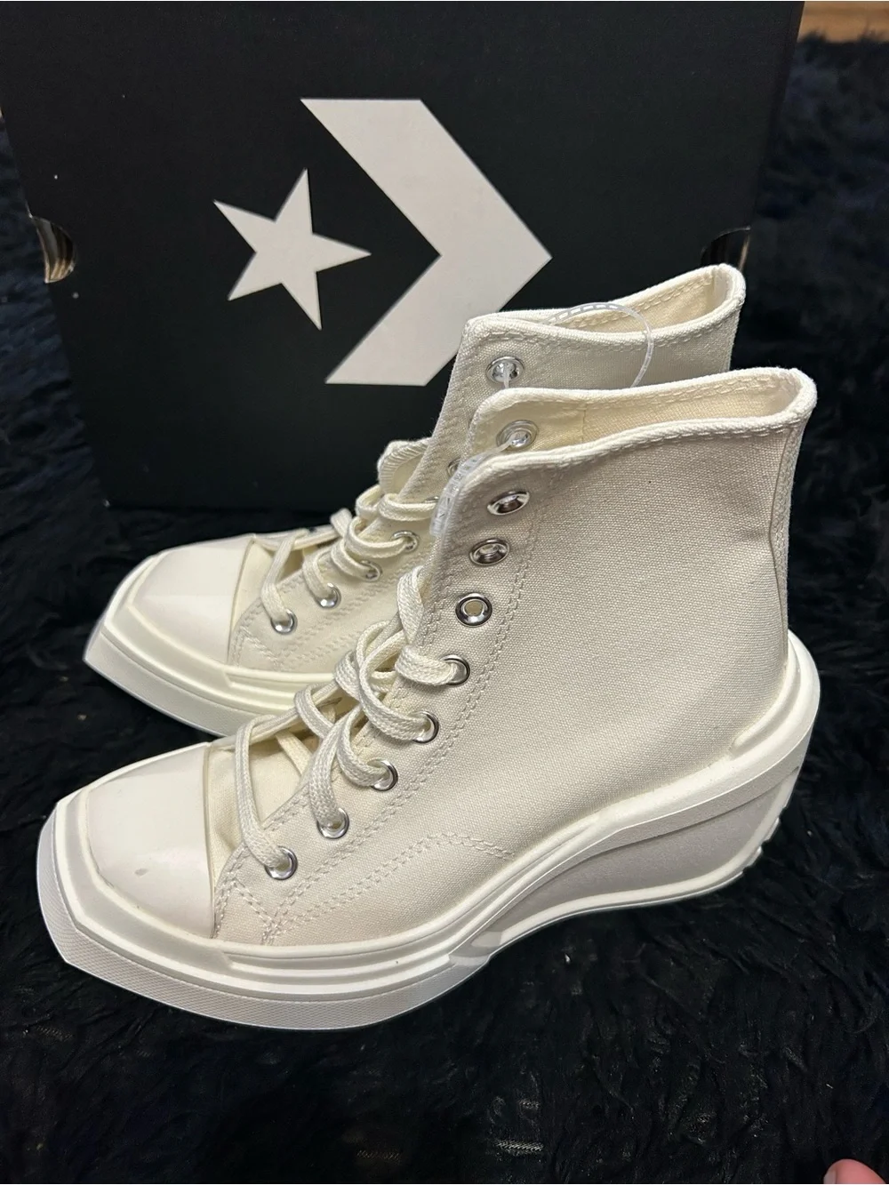 CONVERSE Chuck 70 de luxe wedge platform lace up shoes sneakers women’s 7 new